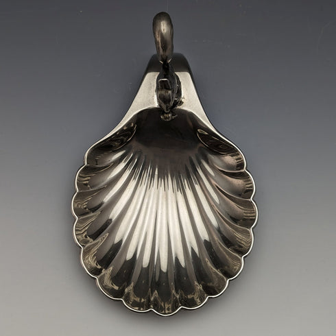 英國復古鍍銀松鼠裝飾貝殼堅果盤